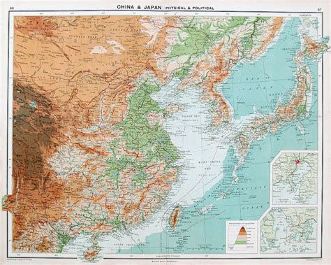 China and japan relief shown by contours and hachures. Antique Map Of China And Japan - Old Cartographic Map - Antique Maps Digital Art by Siva Ganesh
