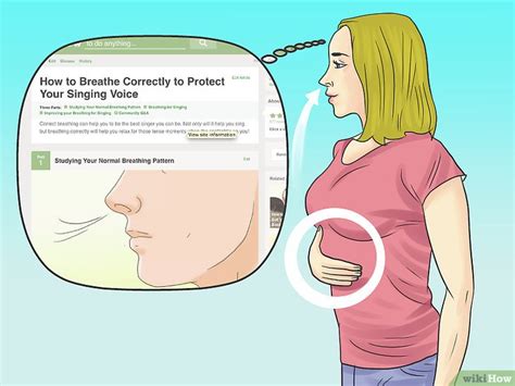 Your singing breath comes from a different place than your regular breath does. 노래 실력 키우는 방법 - wikiHow