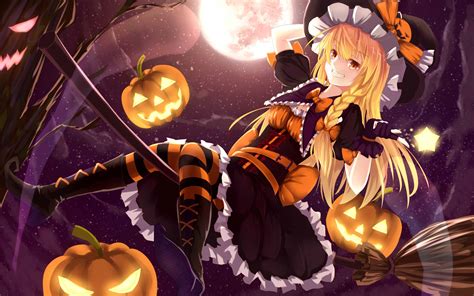 Fond Décran Illustration Anime Filles Anime Halloween Touhou