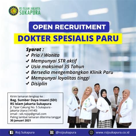 Maybe you would like to learn more about one of these? RSIJ Sukapura - Lowongan Pekerjaan Dokter Spesialis Paru ...