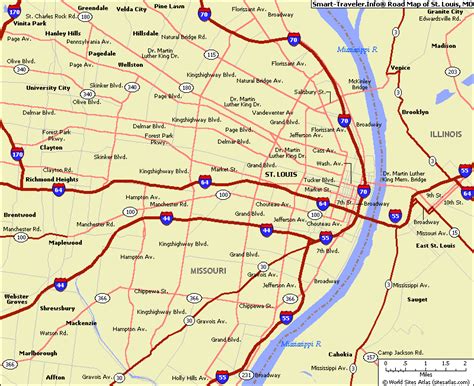 Map Of St Louis Vacations Travel Map Holiday