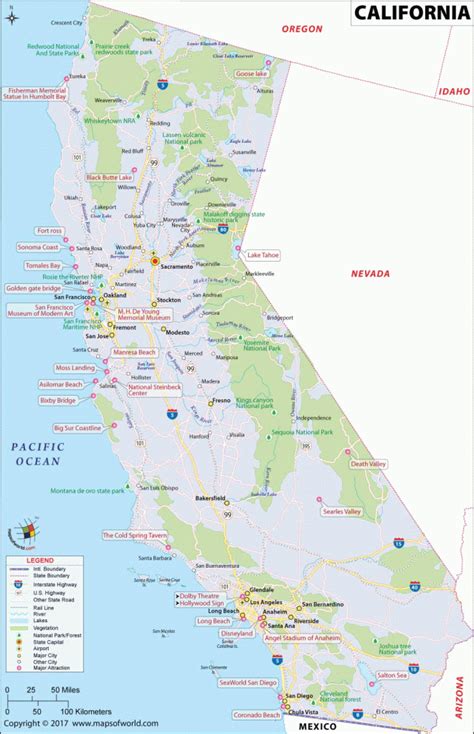 California Map Online Maps Of California State