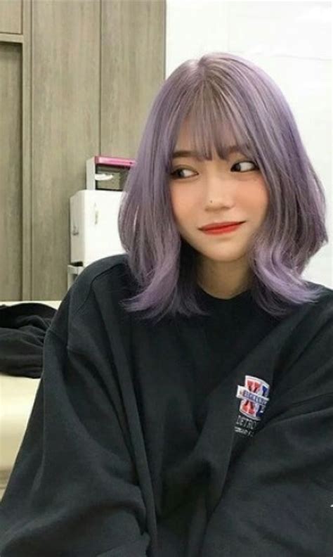 Sᴘʀɪɴɢ Dᴀʏ 2 Korean Hair Color Girl With Purple Hair Girl Hair Colors