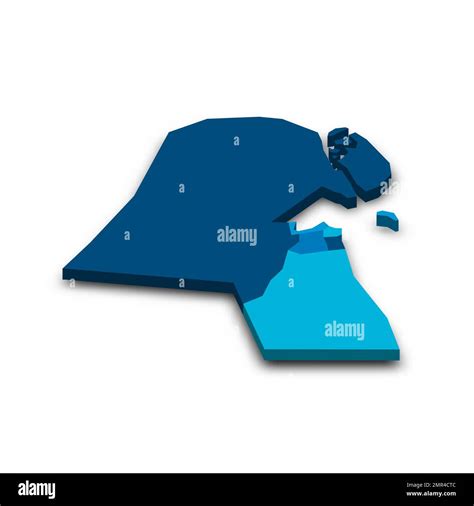 Kuwait Political Map Of Administrative Divisions Stock Vector Image