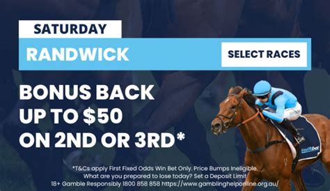 Epsom Handicap Day At Randwick Bet Back As Bonuses On Selected Races