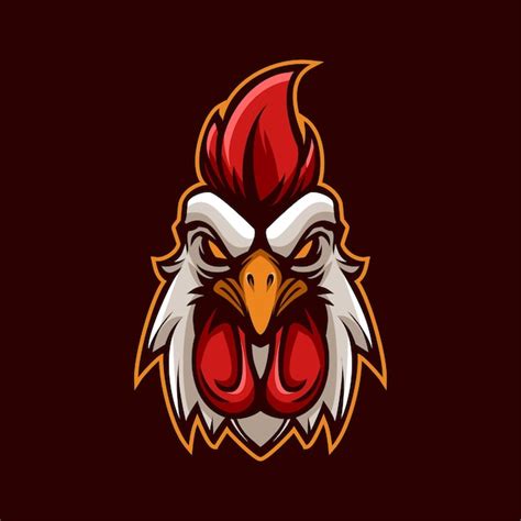 Premium Vector Rooster Chicken Head Mascot Illustration