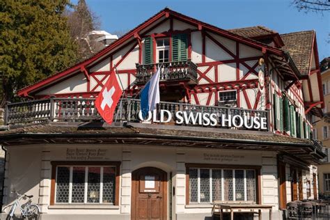 Old Swiss House In Lucerne In Switzerland Editorial Image Image Of