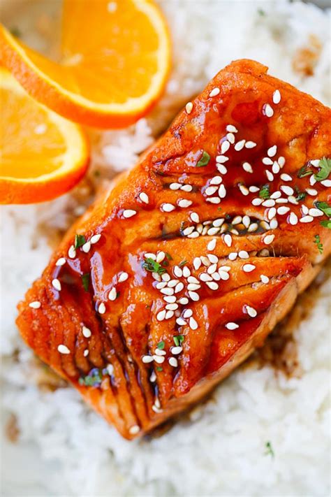 Salmon With Orange Teriyaki Glaze Rasa Malaysia