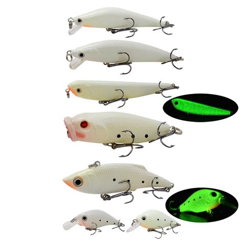 1pc X Luminous Minnow Hard Bait Artificial Bass Minnow Lures With