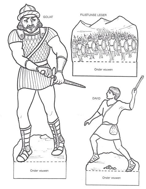 Free printable coloring sheets for kids and adults. David and Goliath Coloring Pages for Preschoolers ...