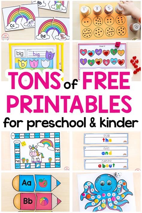 400 Free Printables And Activities For Kids Homeschool Preschool