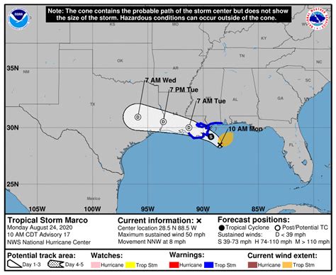 Tropical Storm Marco Weakens As It Approaches Louisiana Laura Expected