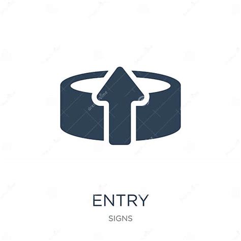 Entry Icon In Trendy Design Style Entry Icon Isolated On White