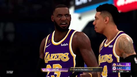 Lakers Clippers Nba 2k20 Gameplay 382020 Youtube