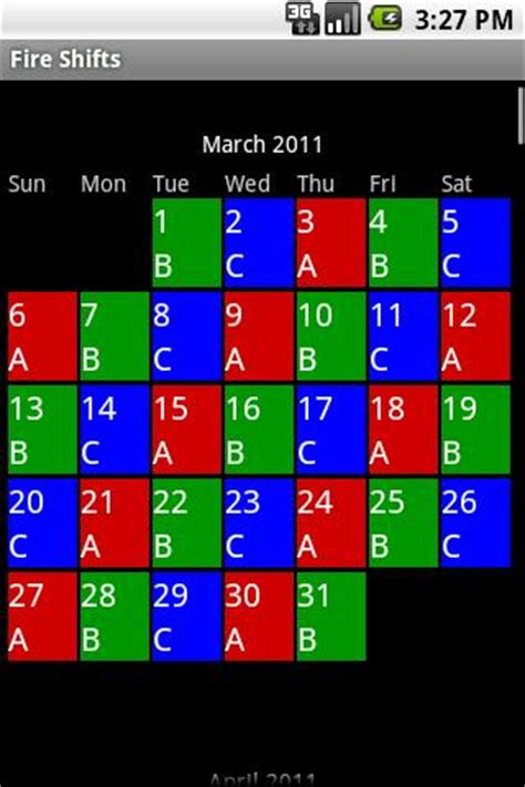 firefighter shift calendar     calendar