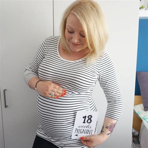 18 Weeks Pregnant Bump First Baby Pregnancywalls