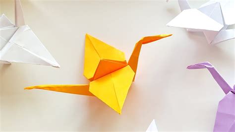 Diy Paper Crane How To Make Origami Bird Step By Step Easy Craft