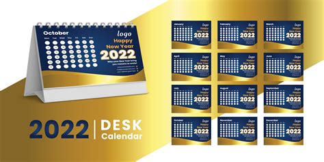 Desk Calendar 2022 Vector Art Icons And Graphics For Free Download