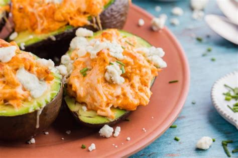 Keto Buffalo Chicken Stuffed Avocados Recipe Ketofocus