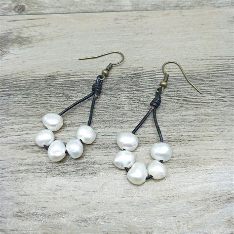 Pearl Earrings Freshwater Pearls Bohemia Earrings Designer Elegant