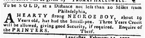 Slavery Advertisements Published March 1 1770 The Adverts 250 Project