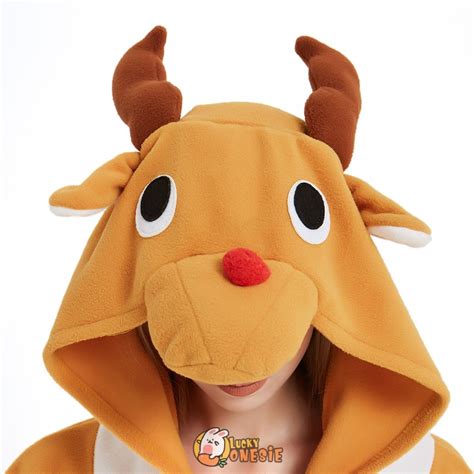 Reindeer Onesie Pajamas For Adult And Teens Animal Onesies