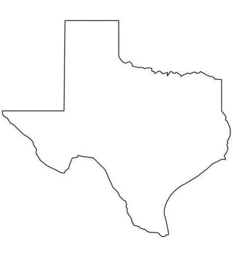 Printable Shape Of Texas From Diycuttingboard