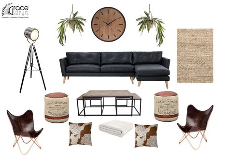 Industrial Chic Moodboard Grace Interior Designs