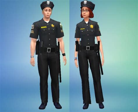 Sims 4 Ccs The Best Standar Police Uniform By Cepzid Sims Sims 4