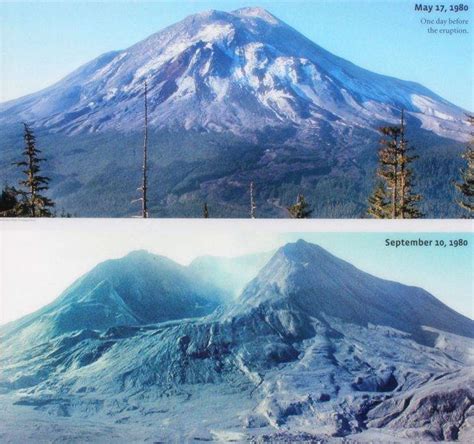 Mount St Helens Before And After May 18th 1980 Eruption 9buz