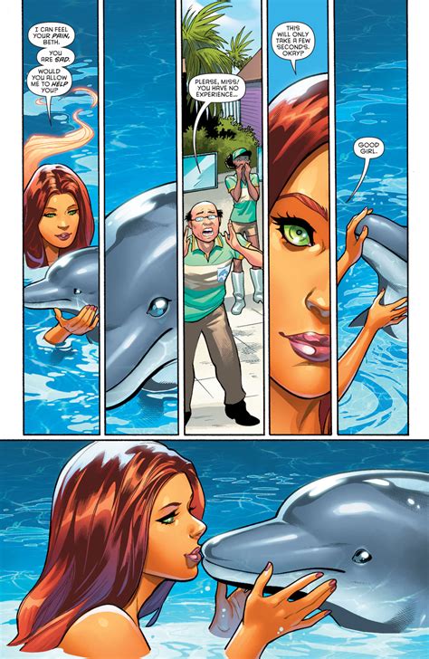 Starfire Helps Out A Dolphin Comicnewbies