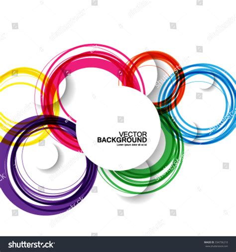 Colorful Overlapping Circles Design Background Stock
