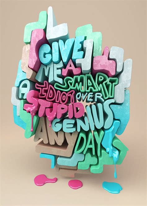 If Its Hip Its Here Tasty 3d Type Design By Chris Labrooy