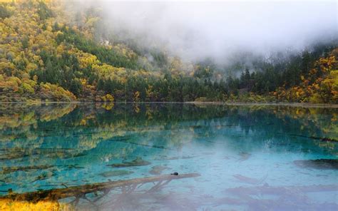 2837966 Mountain Lake Limestone China Forest Water Reflection Trees