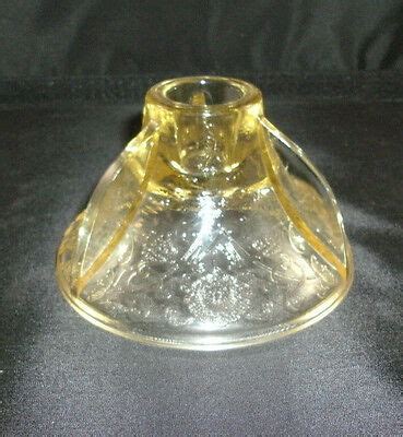 Vintage Yellow Hazel Atlas Florentine Depression Glass Candle Holder