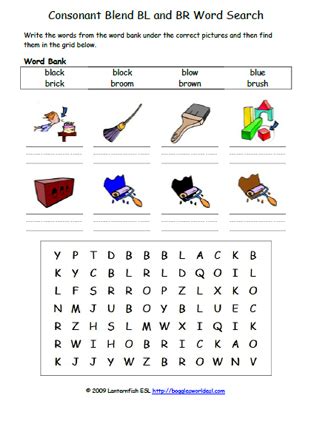 Try all worksheets in one app. Consonant Blend Words - Letter