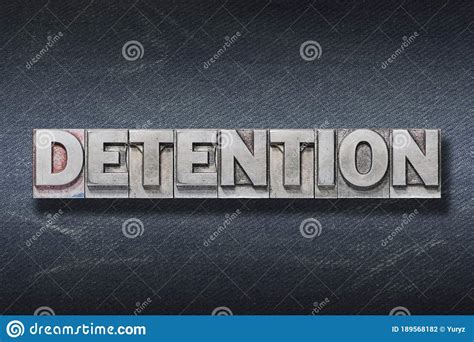 Detention Word Den Stock Illustration Illustration Of Retention