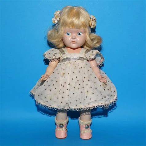 1950s Vogue Ginny Christy Doll Painted Eye Hard Plastic 8 15c Tagged