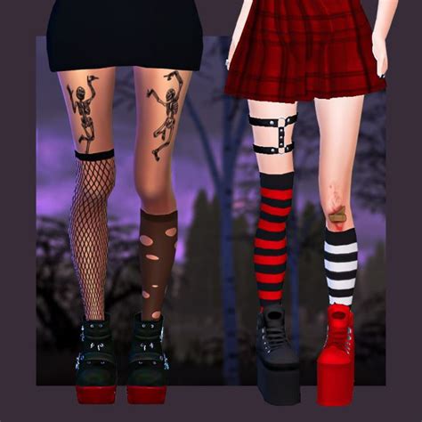 Odd Goth Socks In 2020 Sims 4 Mods Clothes Sims 4 Mods Sims 4 Toddler