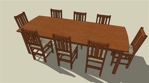 A family is a group of elements with a common set of properties (called parameters) and a related graphical representation. Dinning Room Table with Chairs - 3D Warehouse | Dinning room tables, Dinning room, Table