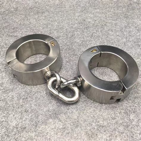 Stainless Steel Heavy Style Handcuffs Metal Bondage Gear Etsy