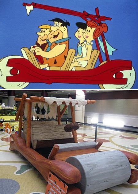 The Car Of The Flintstones Cartoons Real Life Flintstones Cartoon