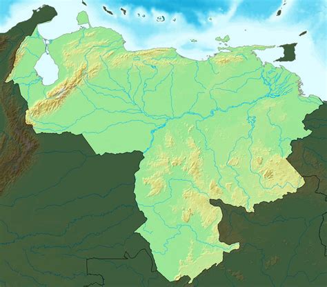 Detailed Relief Map Of Venezuela Venezuela South America Mapsland