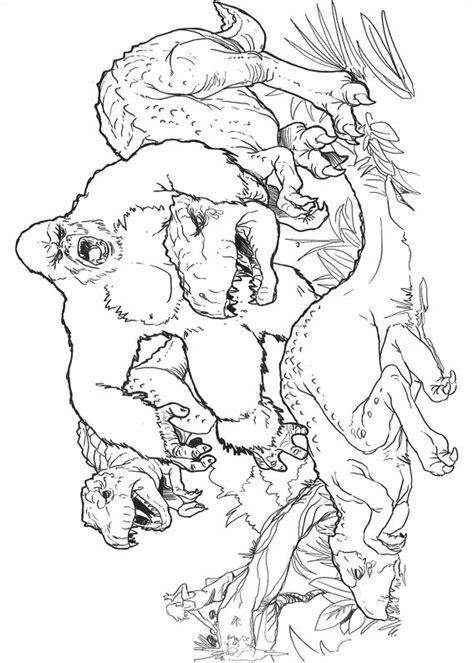 Home cartoon coloring pages king kong coloring pages. King Kong Vs T Rex Coloring - Play Free Coloring Game Online