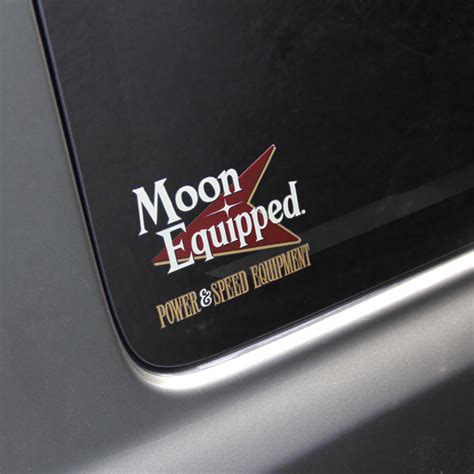 Moon Equipped Power And Speed Equipment Die Cut Sticker