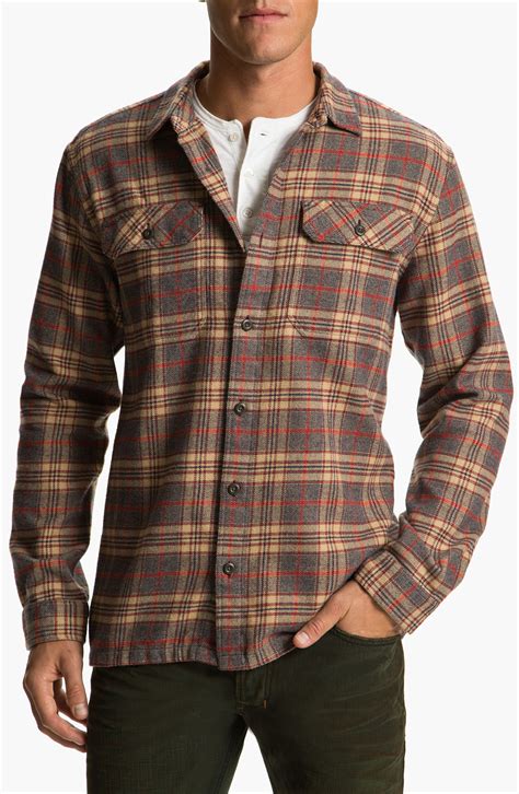 Patagonia Fjord Organic Cotton Flannel Shirt In Brown For Men Tailor