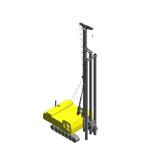 Three Axis Cement Soil Mixing Pile Machine Revit Model Thousands Of