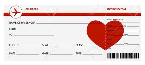 Printable Blank Plane Ticket