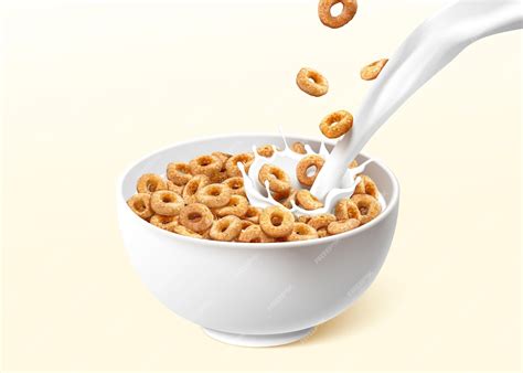 cereal bowl with milk splashing