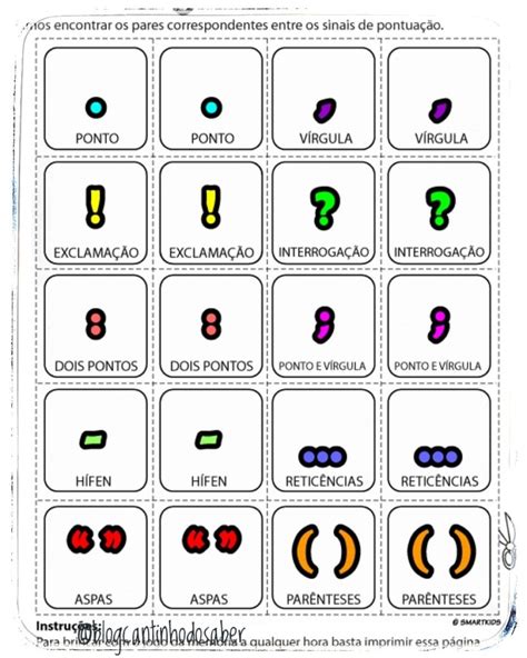 Sinais De Pontuação 3 Ano Para Imprimir Dashgoo